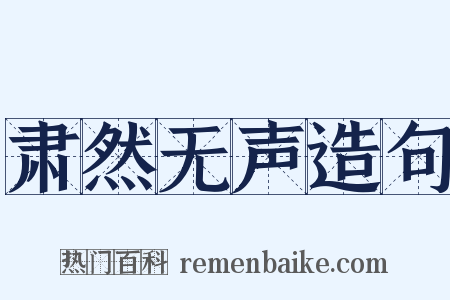 肃然无声造句是什么意思的图片